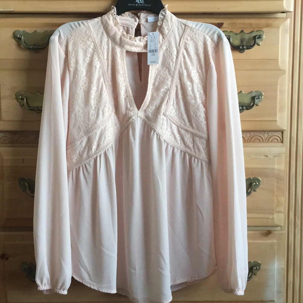 Blush pink blouse